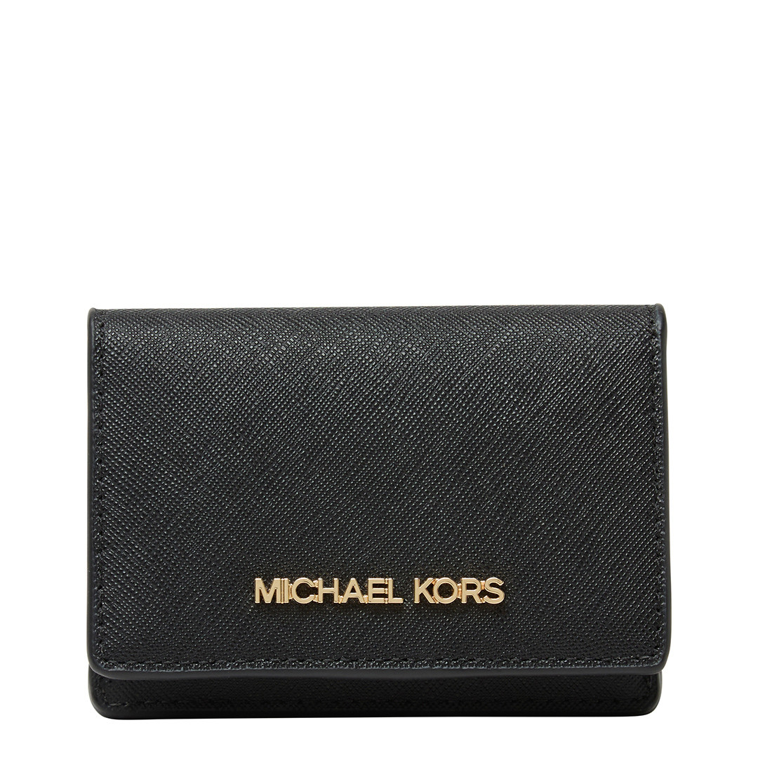 Black Michael Kors Jet Set Small Saffiano Leather Wallet