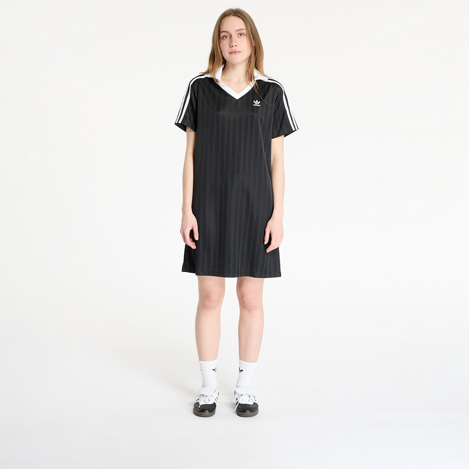 Jersey adidas Adicolor Football Jacquard V-Neck Dress Black/ Black XL