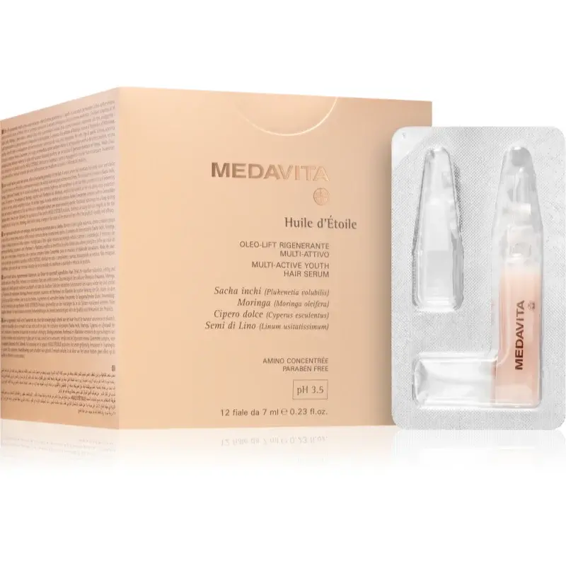 Medavita Huile d'Étolle Multi-Active Youth Hair Serum hair serum in ampoules 12x7 ml