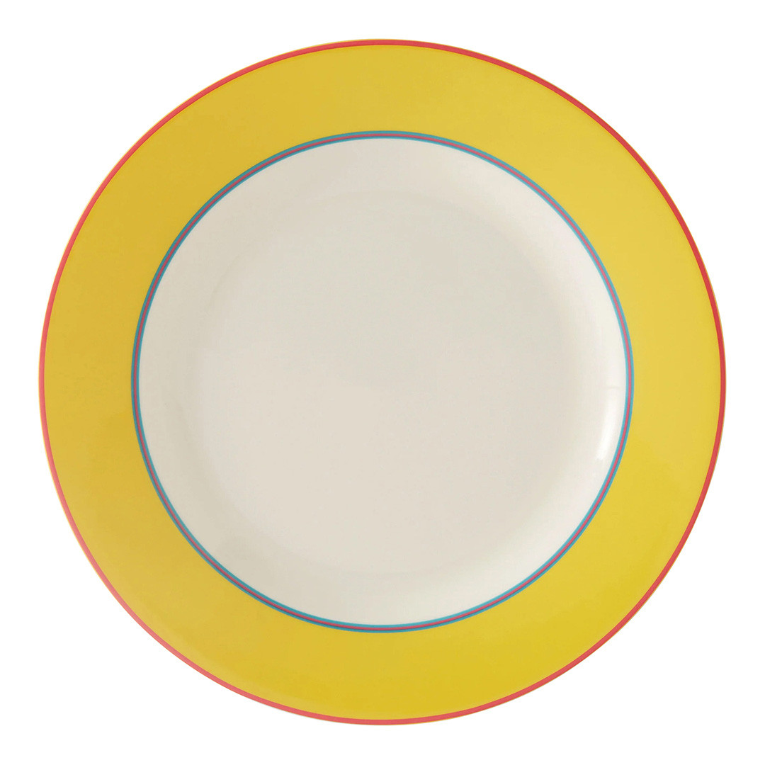 Set of 4 Kit Kemp Calypson Yellow Side Plates 24.2cm