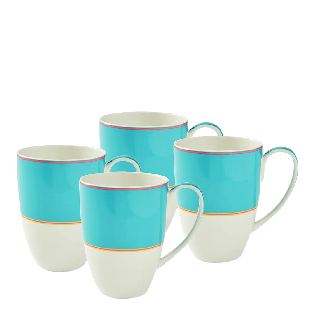 Set of 4 Kit Kemp Calypson Turquois Mug 465ml