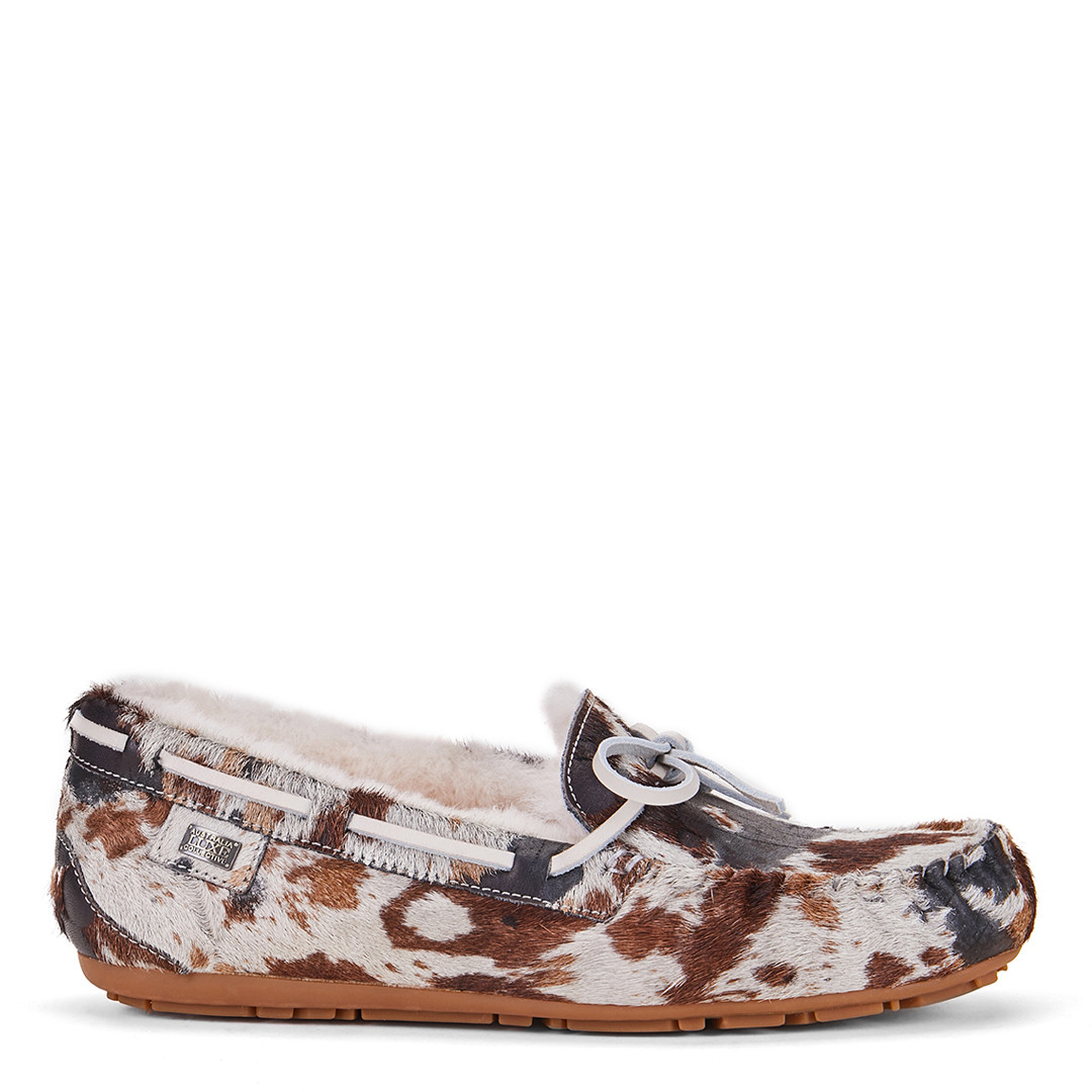 Cow Print Prost Suede Slipper