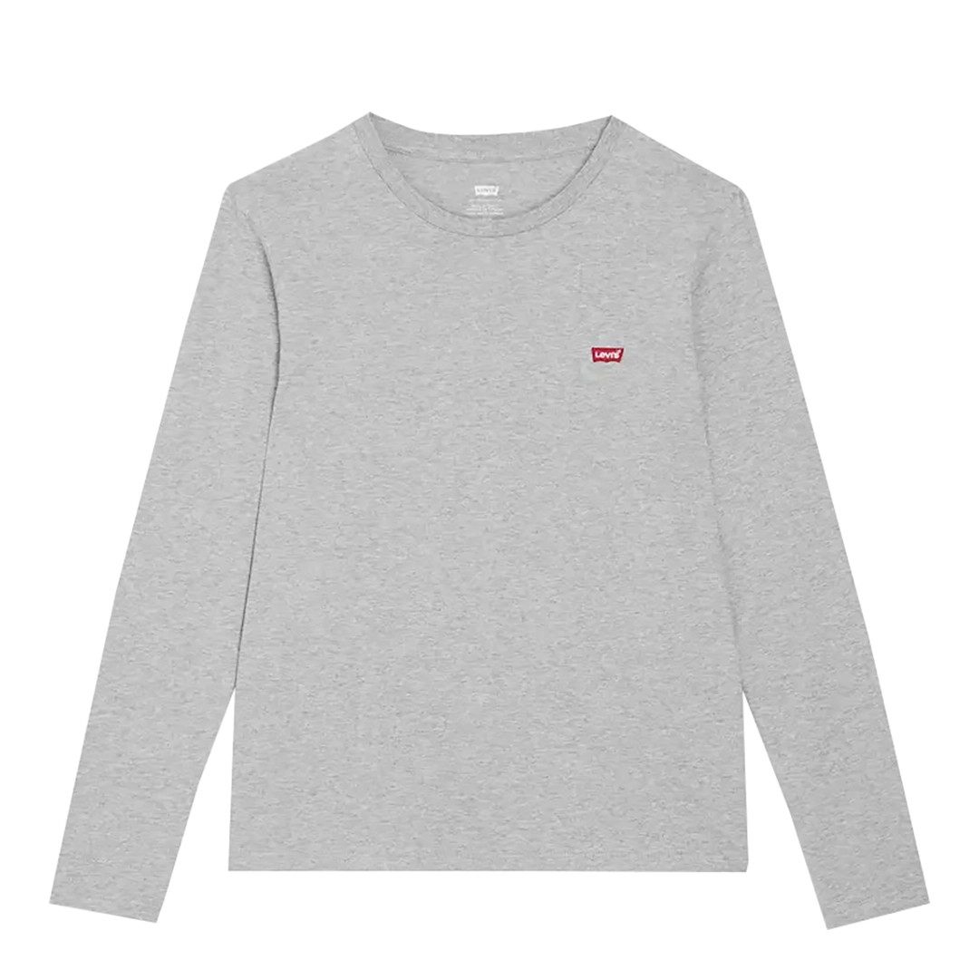 Grey Perfect Tee Long Sleeve Cotton T-Shirt