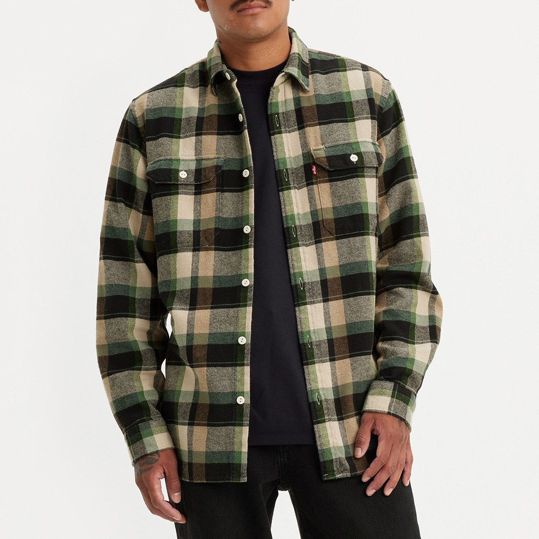 Green Plaid Jackson Cotton Over Shirt