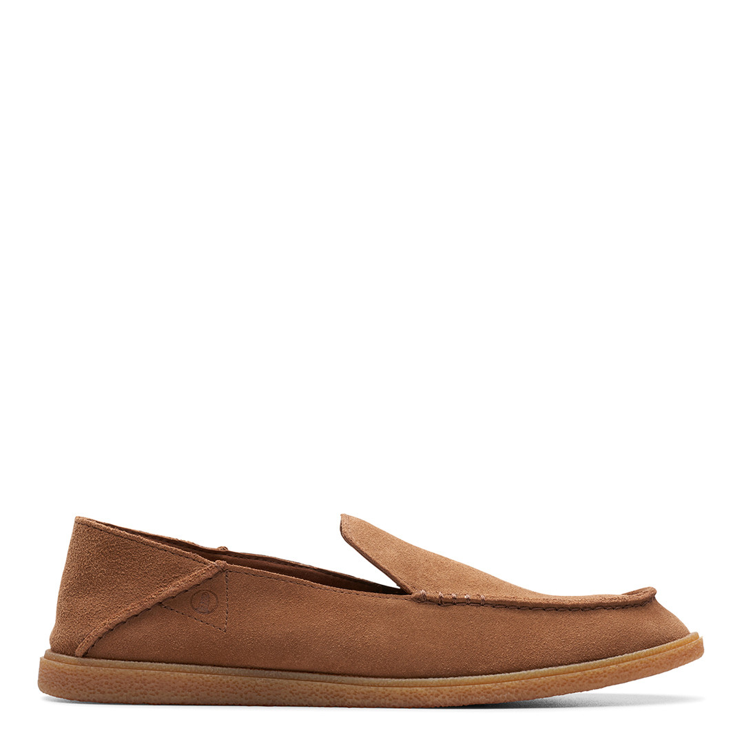 Brown Clarkbay Step Suede Casual Loafers