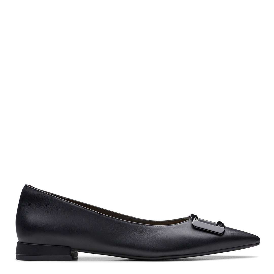 Black Sensa15 Lux Leather Ballet Flat