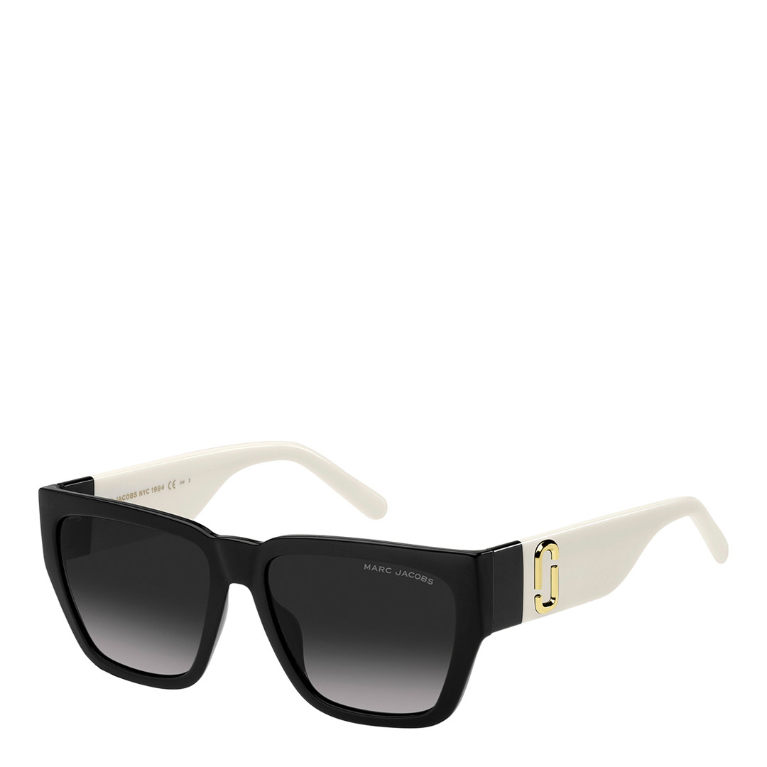 Black White Rectangular Sunglasses 57mm