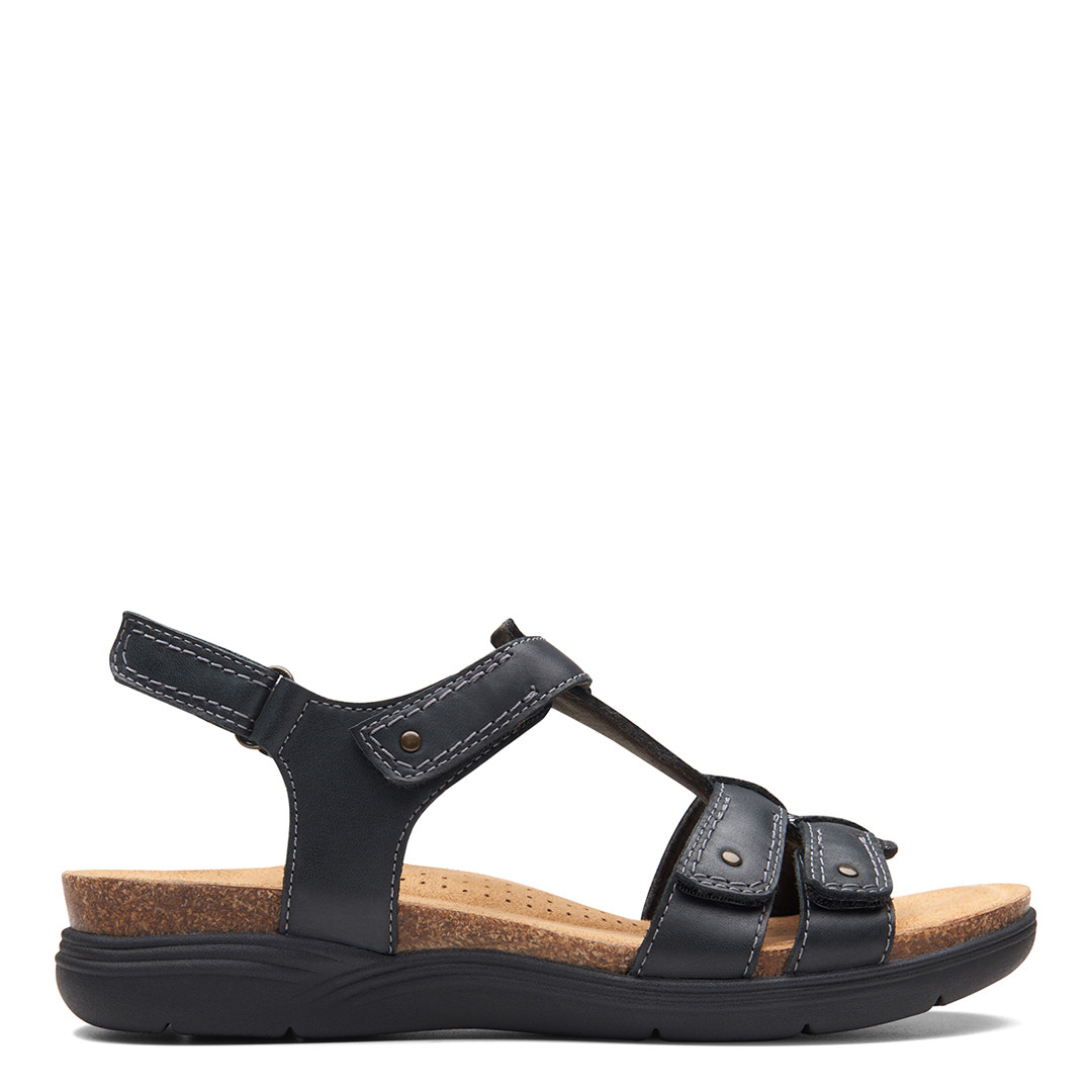 Black April Cove Black Wide Sport Sandals