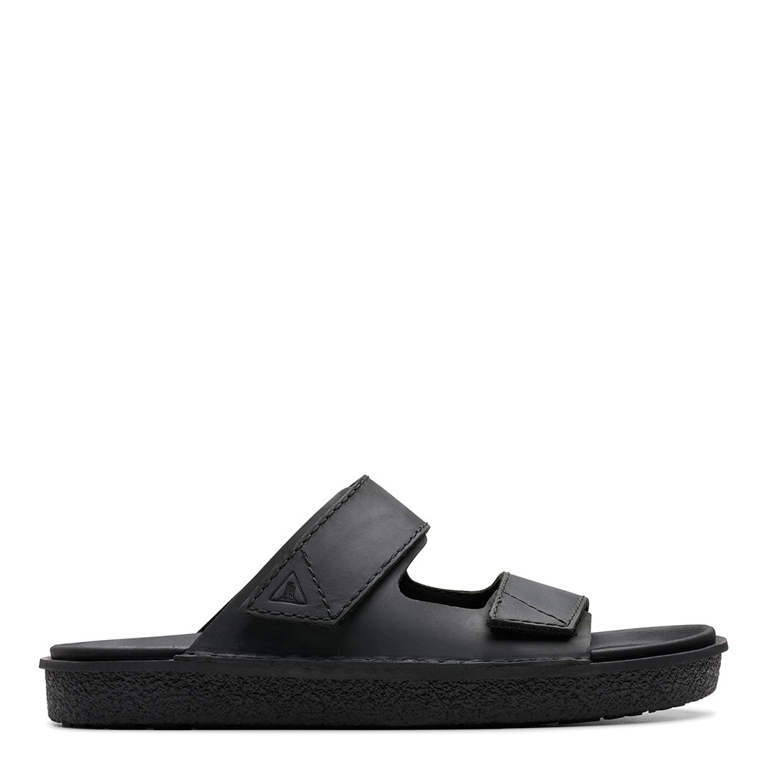 Black Litton Strap Leather Sandals