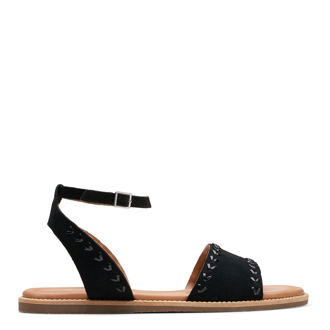 Black Maritime May Flat Sandals