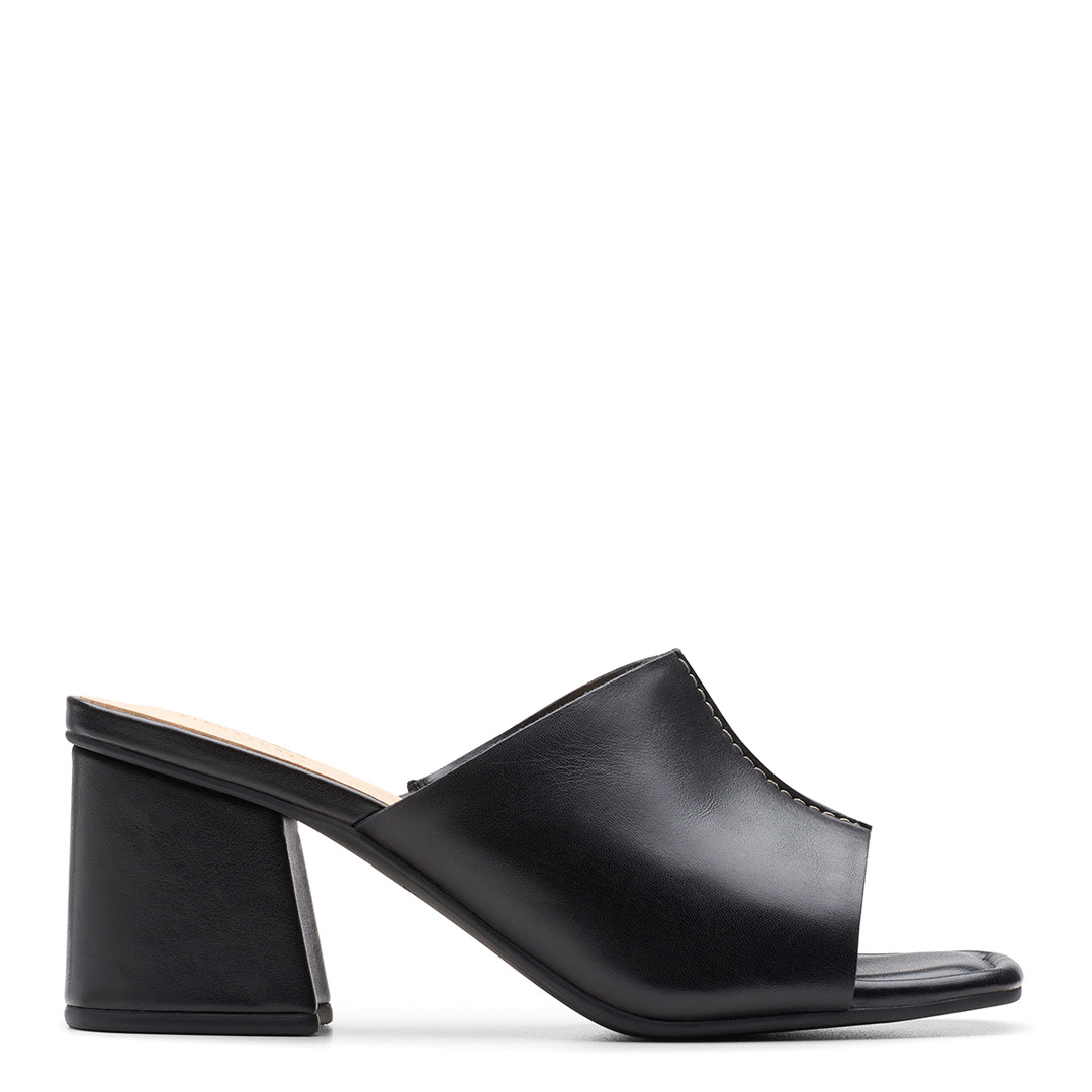 Black Siara65 Leather Heeled Mules