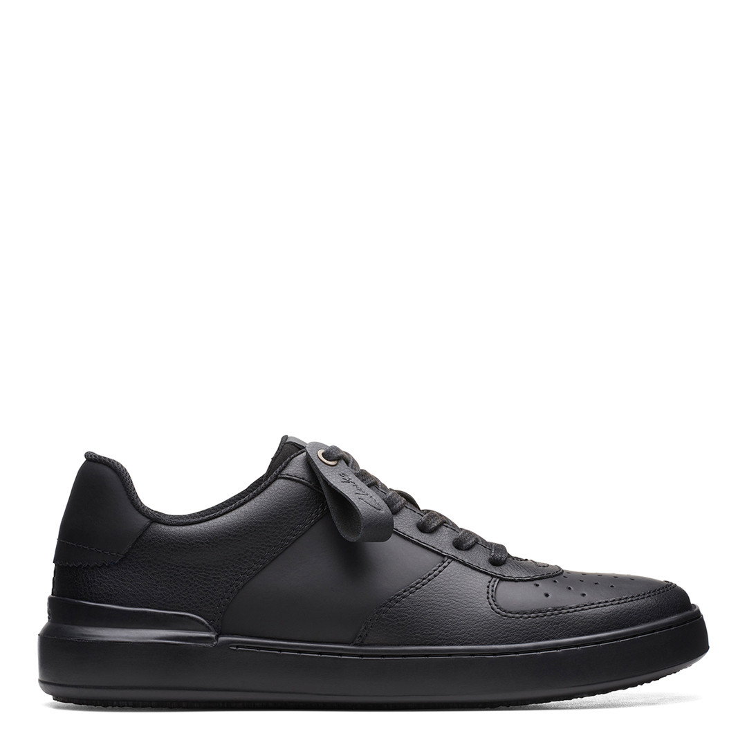 Black CourtLite Leather Trainers