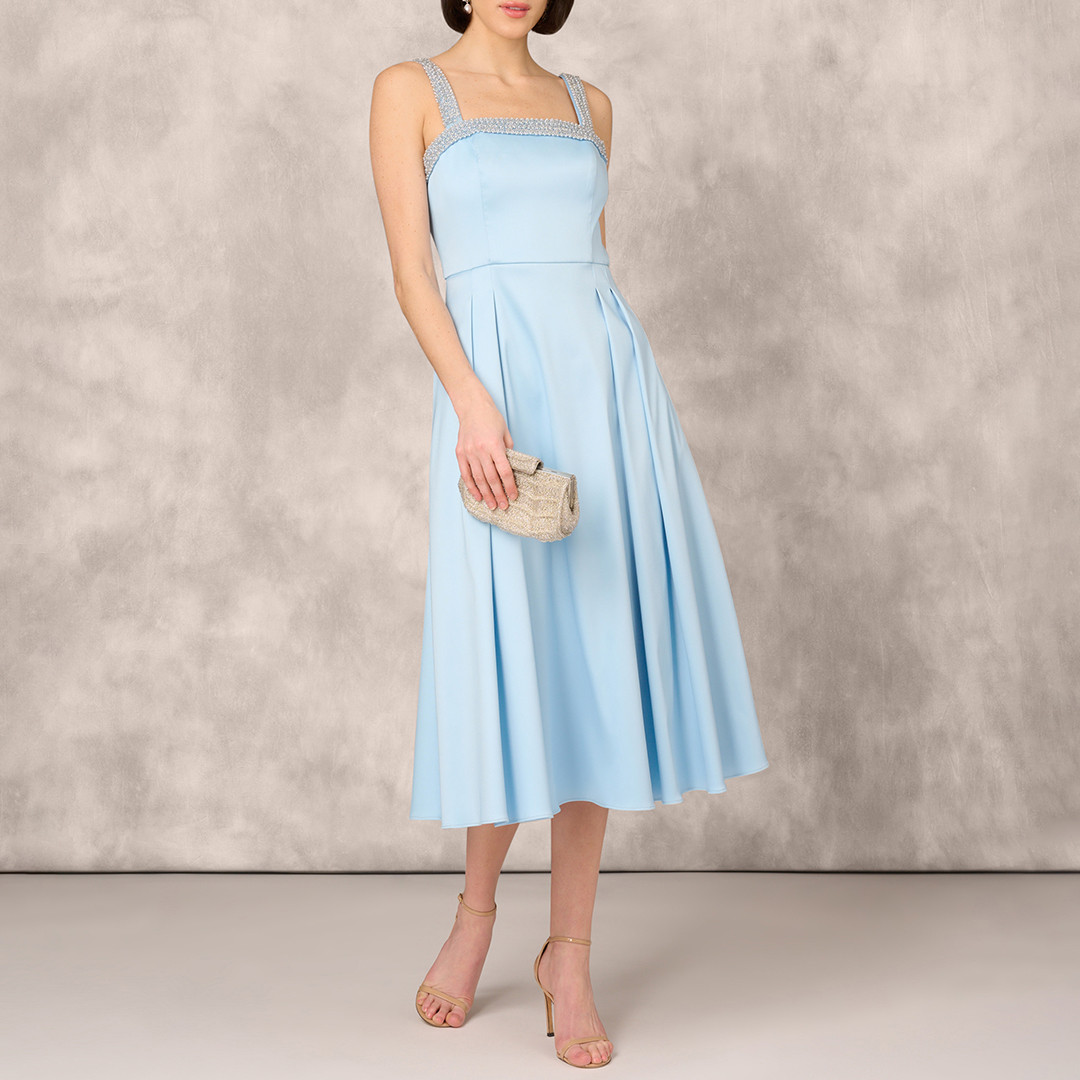 Baby Blue Satin Dress