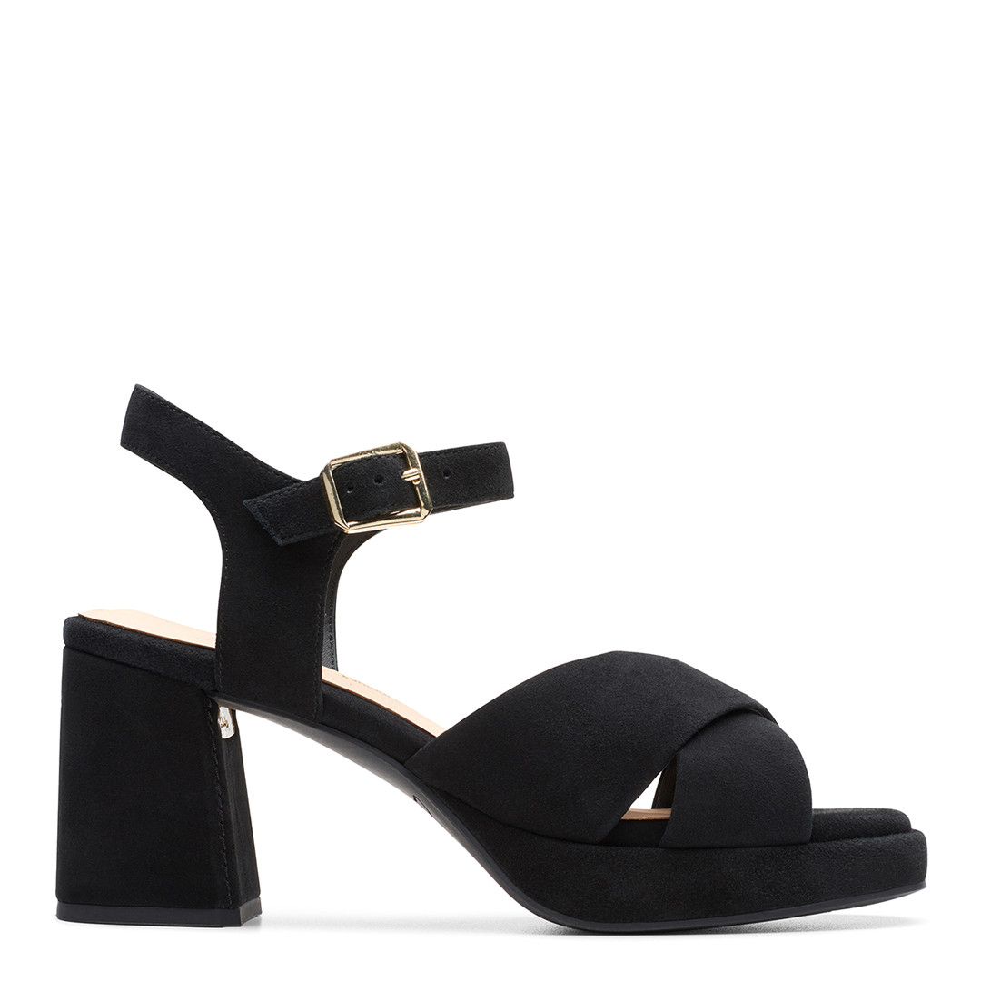 Black Ritzy75 Rae SuedeHeeled Sandals