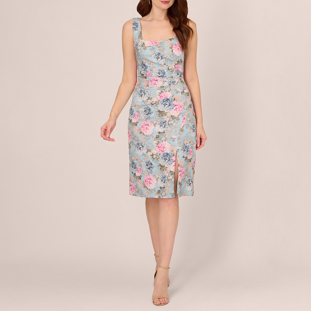 Cornflower Floral Matelasse Dress