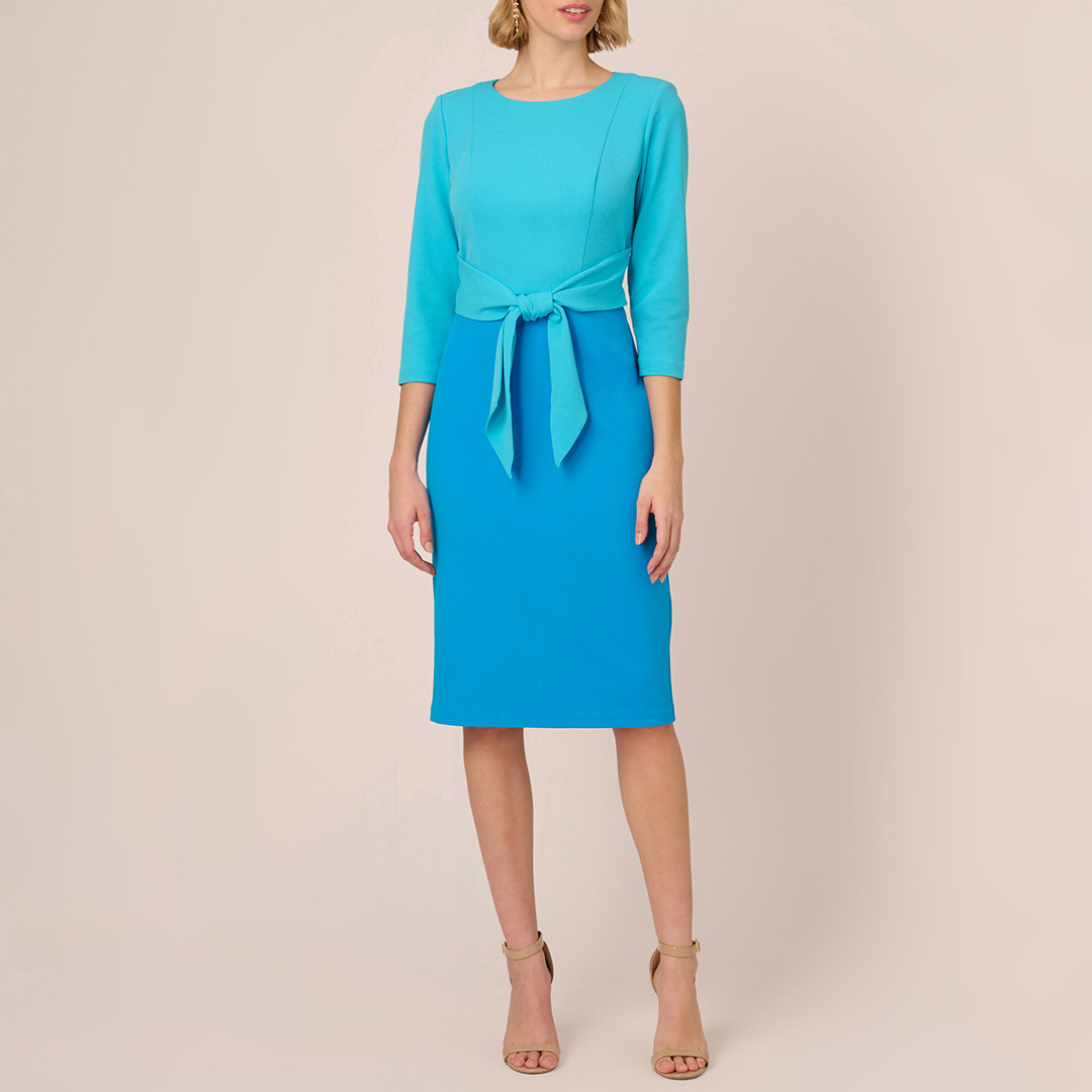 Azure Colourblock Pencil Dress