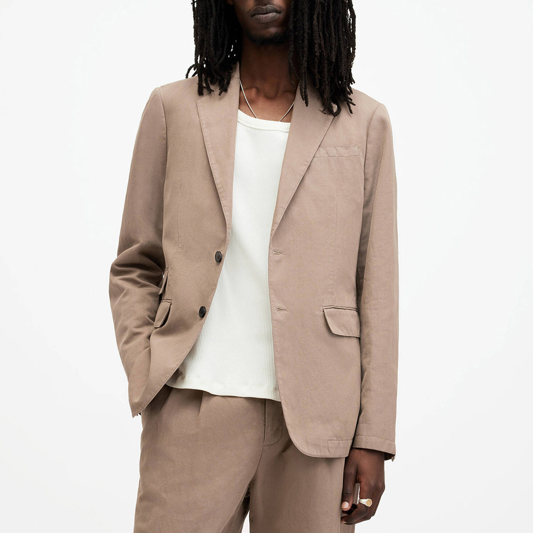 Beige Sainte Relaxed Linen BlendBlazer