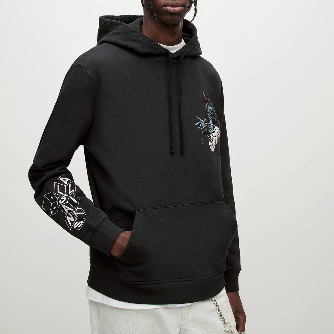 Black Gambler Pullover Hoodie