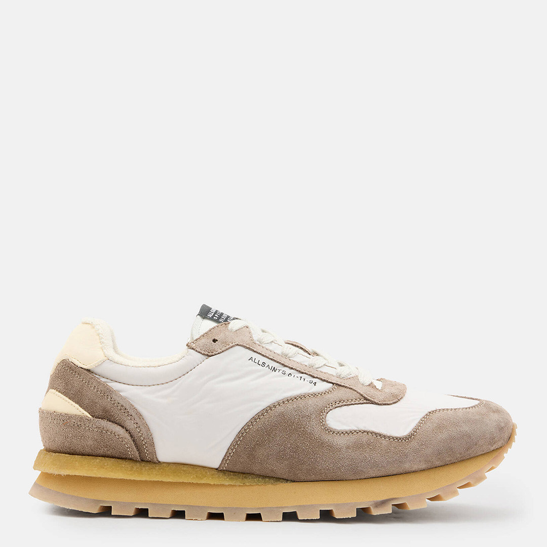 Beige Rimini Contrast Low Top Trainers