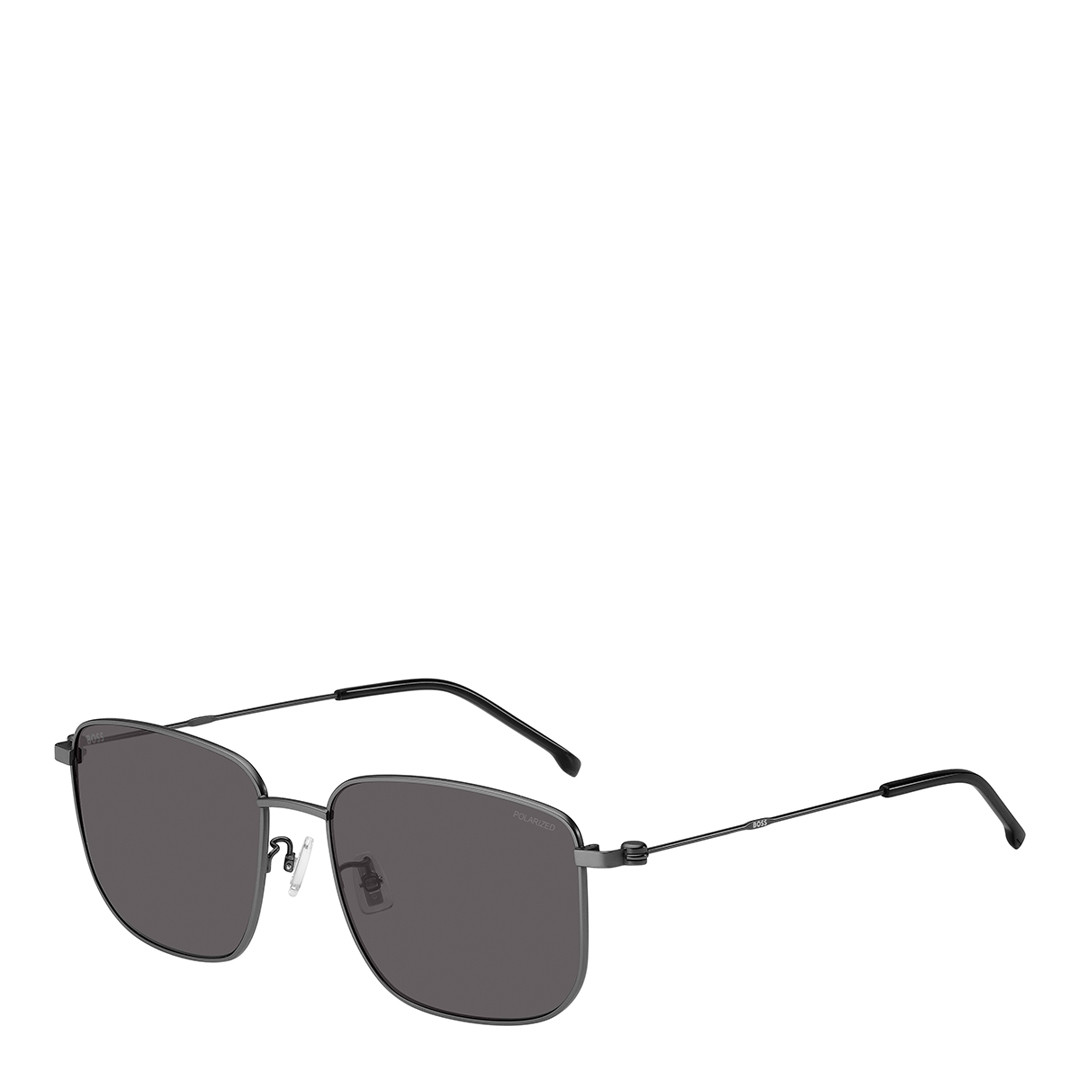 Matte Dark Ruthenium Rectangular Sunglasses 58mm