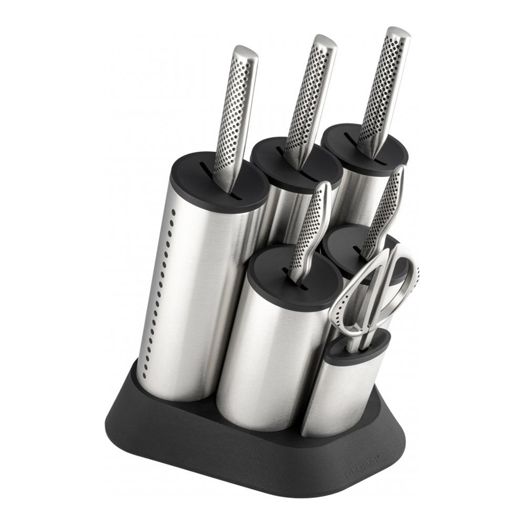 Global Classic Engine Block 7 Piece Knife Block Set