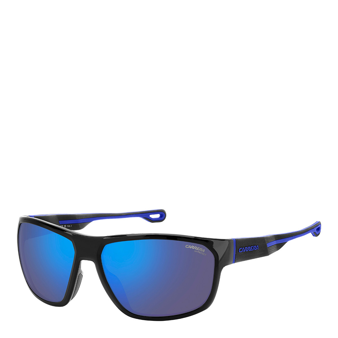 Black Blue Rectangular Sunglasses 63mm