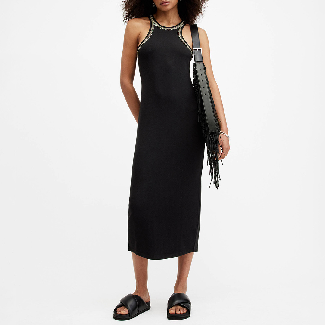 Black Cassidy Racer Dress