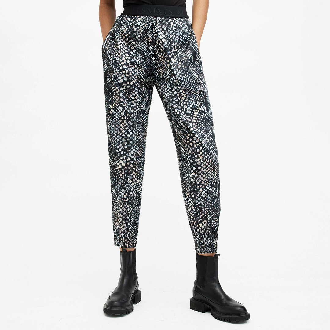 Black Snake Print Nala Waimea Trousers