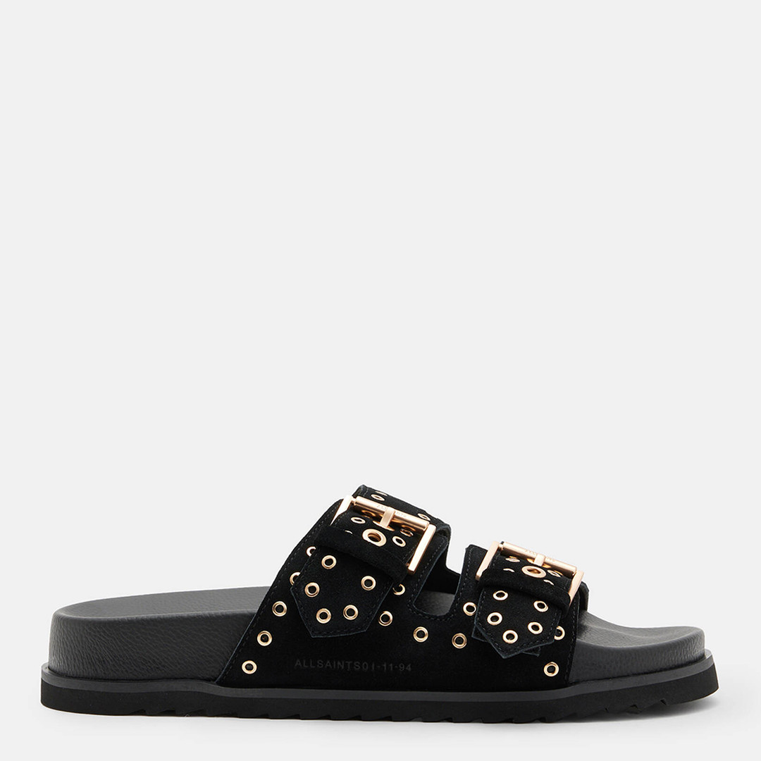 Black Khai Studded Leather Sandals