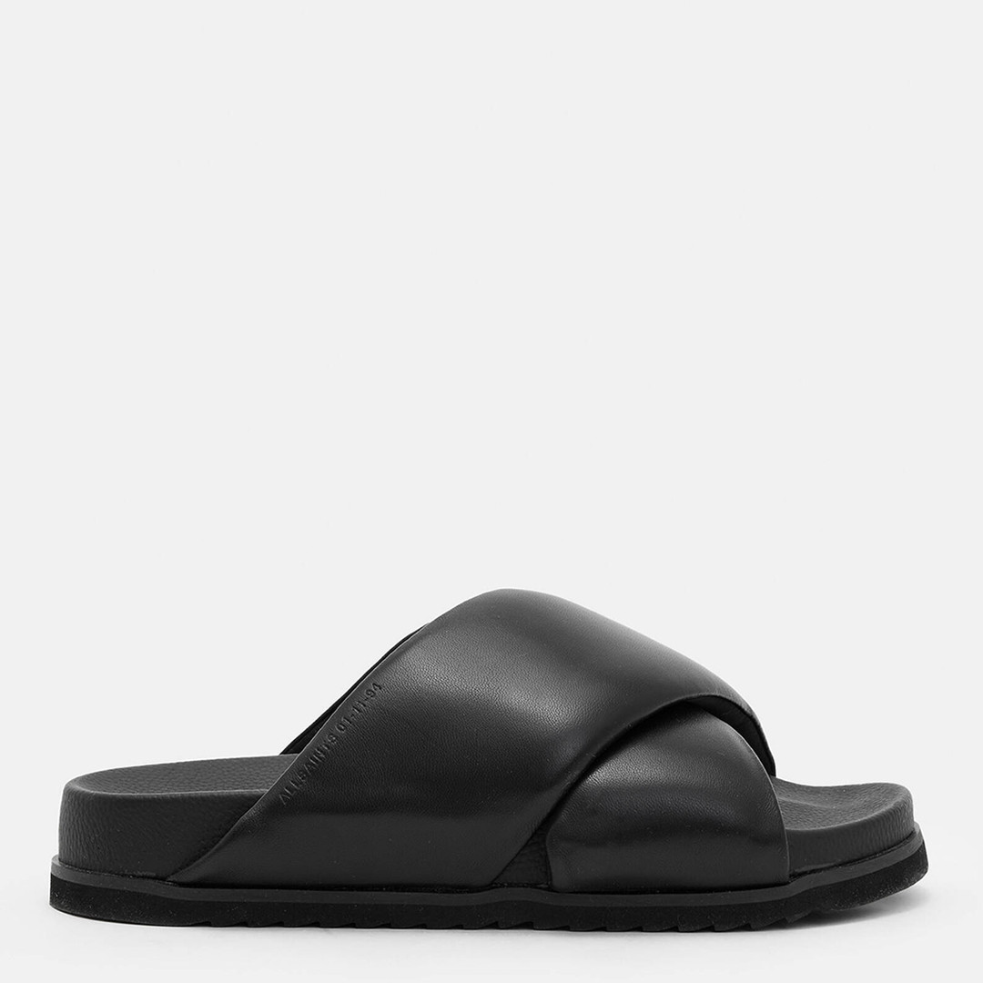 Black Saki Leather Sandals