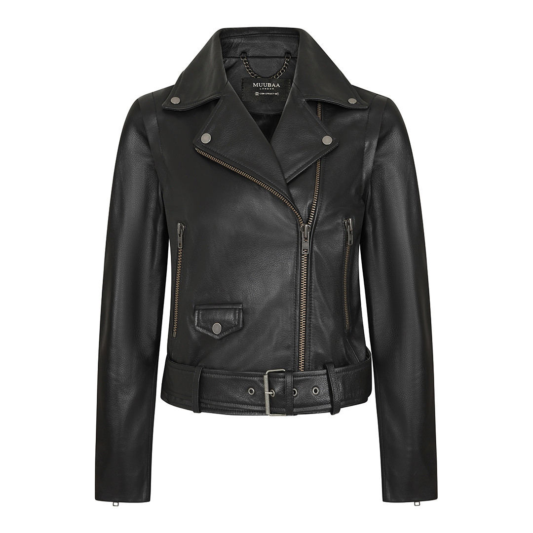 Black 2-In-1 Leather Biker Jacket