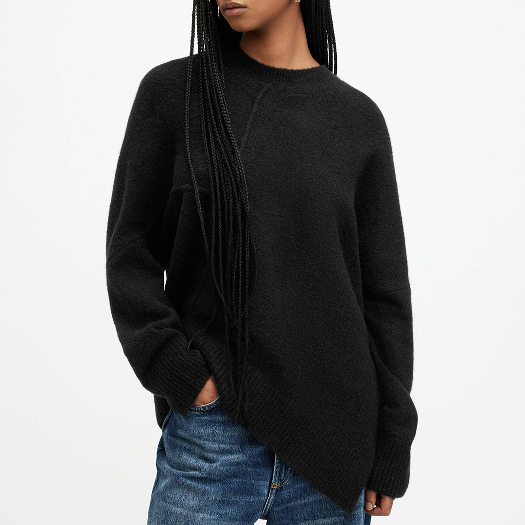 Black Lock Crew Wool Blend Jumper