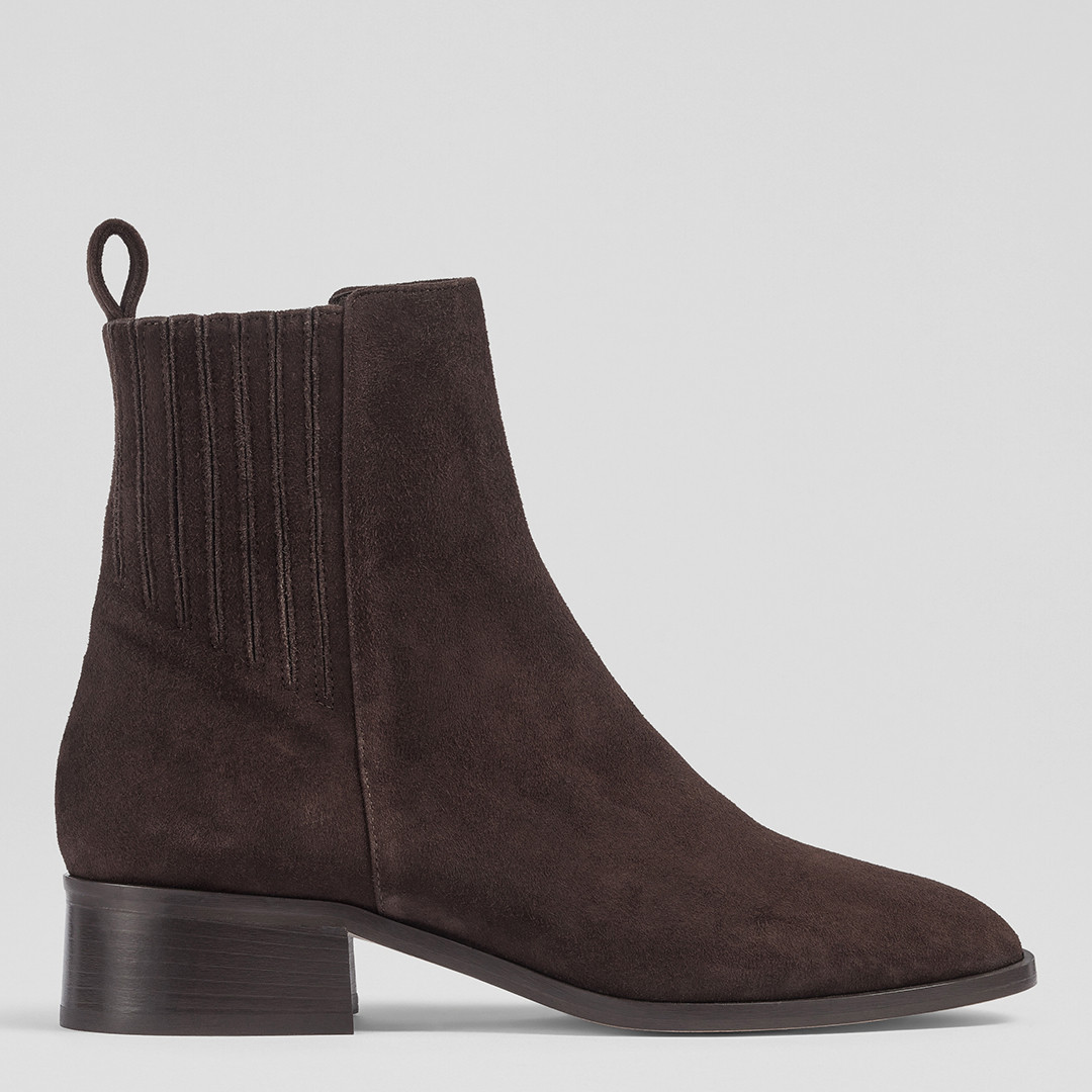 Dark Chocolate Rosella Suede Ankle Boots