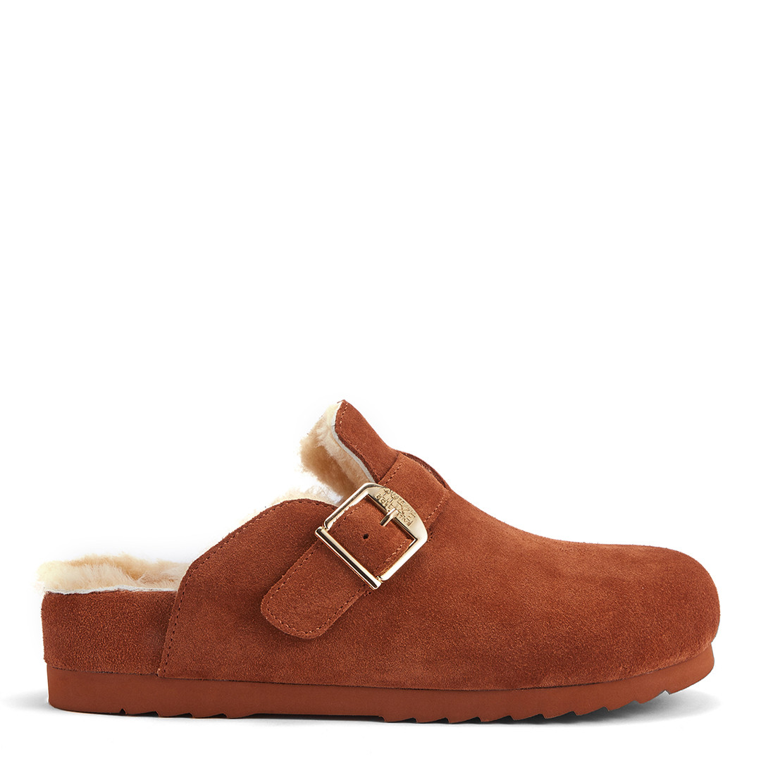 Tan Bergen Clog Slippers