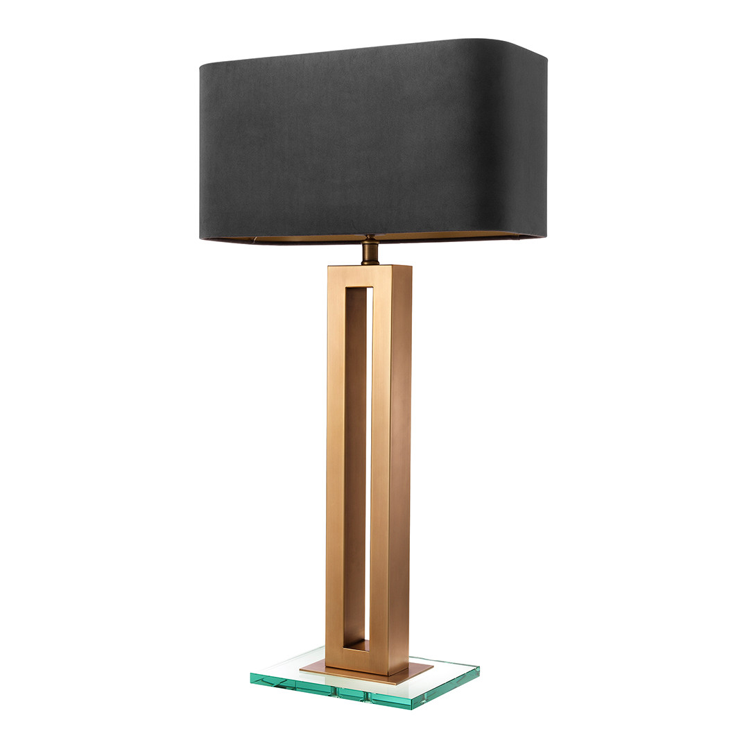 Cadogan Table Lamp Incl Shade Antique Brass