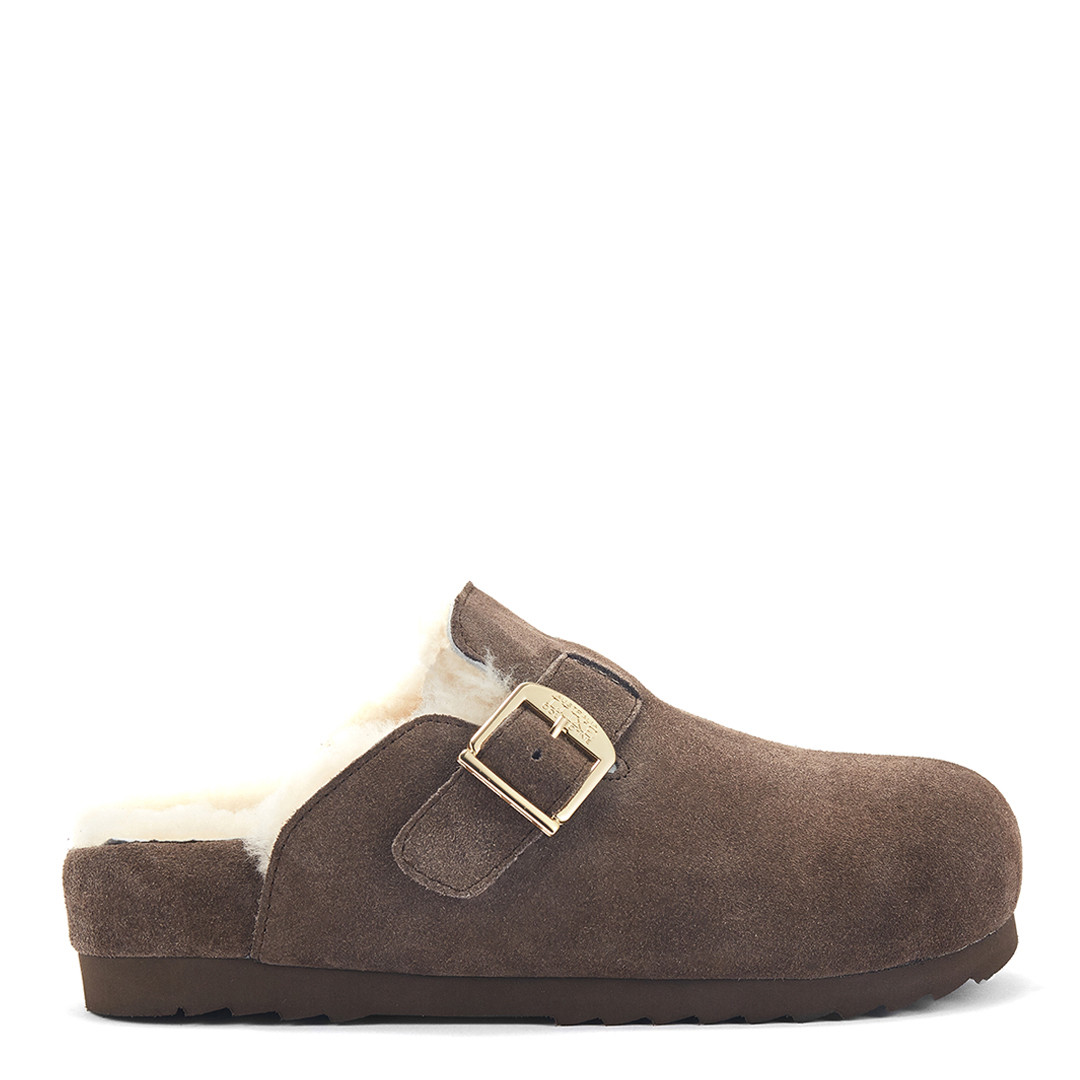 Brown Bergen Suede Slippers