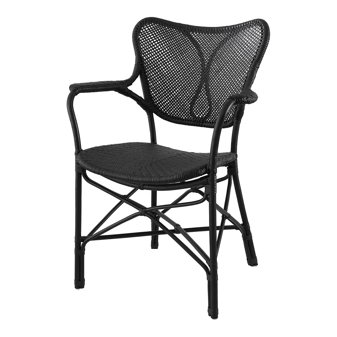 Colony Dining Chair with Arm Matte Black