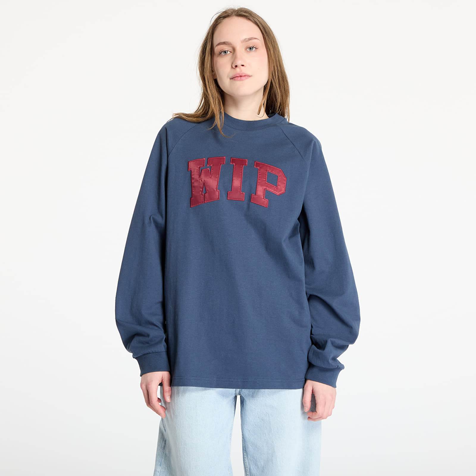 T-shirt Carhartt WIP Longsleeve WIP T-Shirt UNISEX Dusky Blue/ Mulberry M