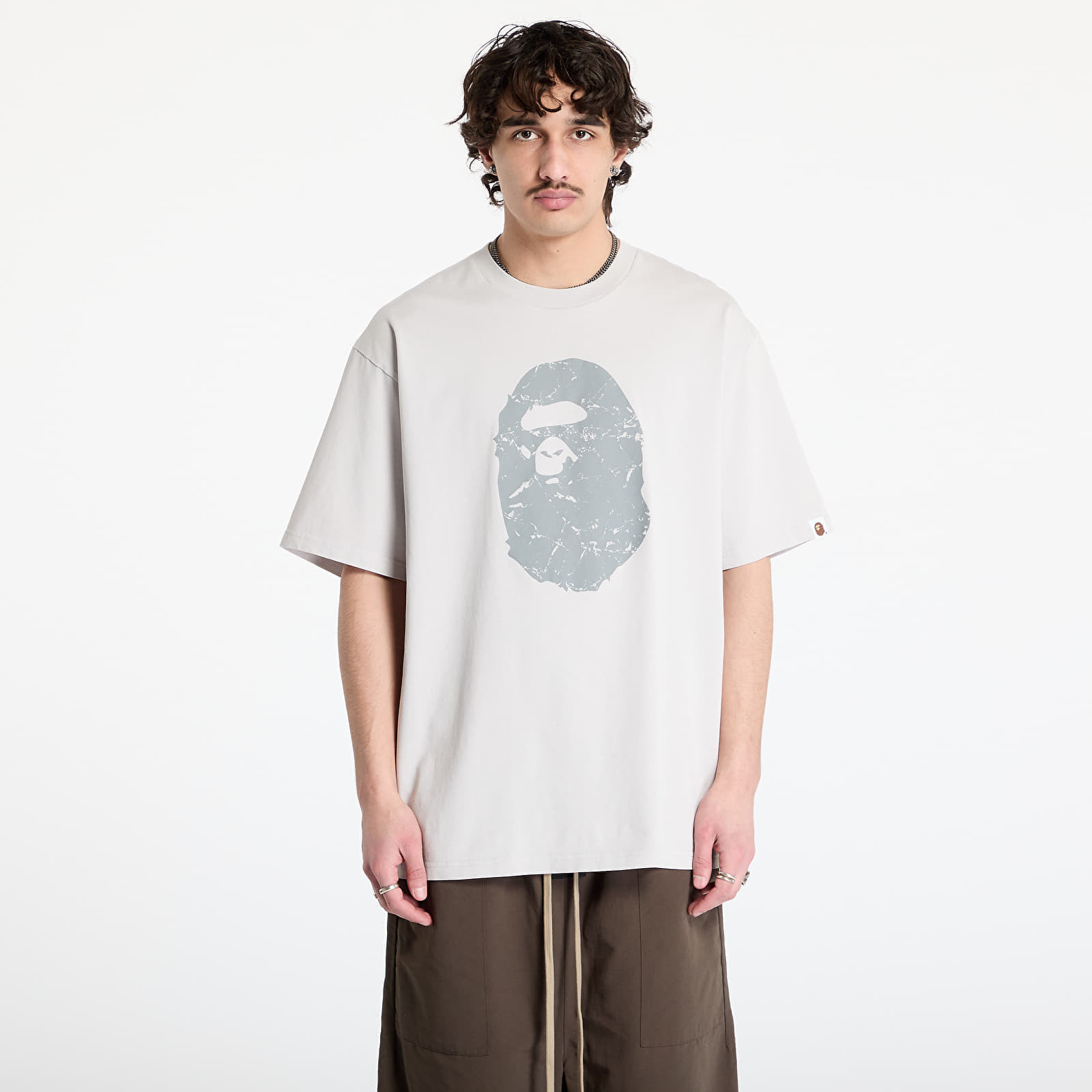 T-shirt A BATHING APE Heavy Washed Ape Head Relaxed Fit Tee UNISEX Gray M