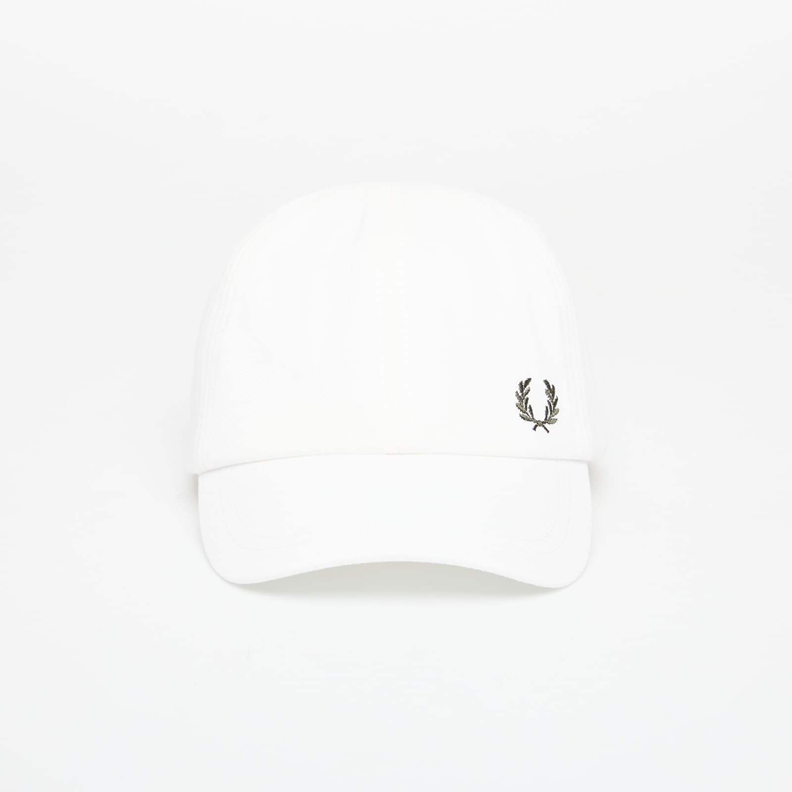 Cap FRED PERRY Pique Classic Cap Snow White/ Court Green Universal