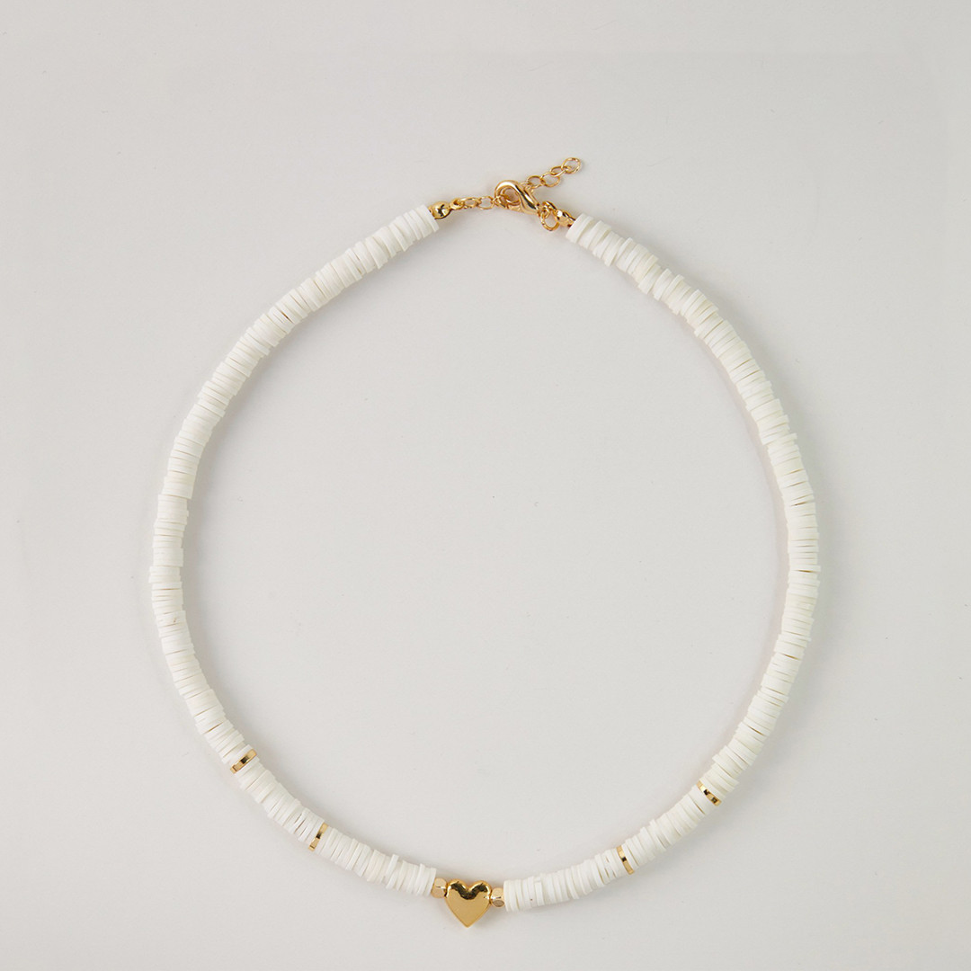 White Beaded Necklace