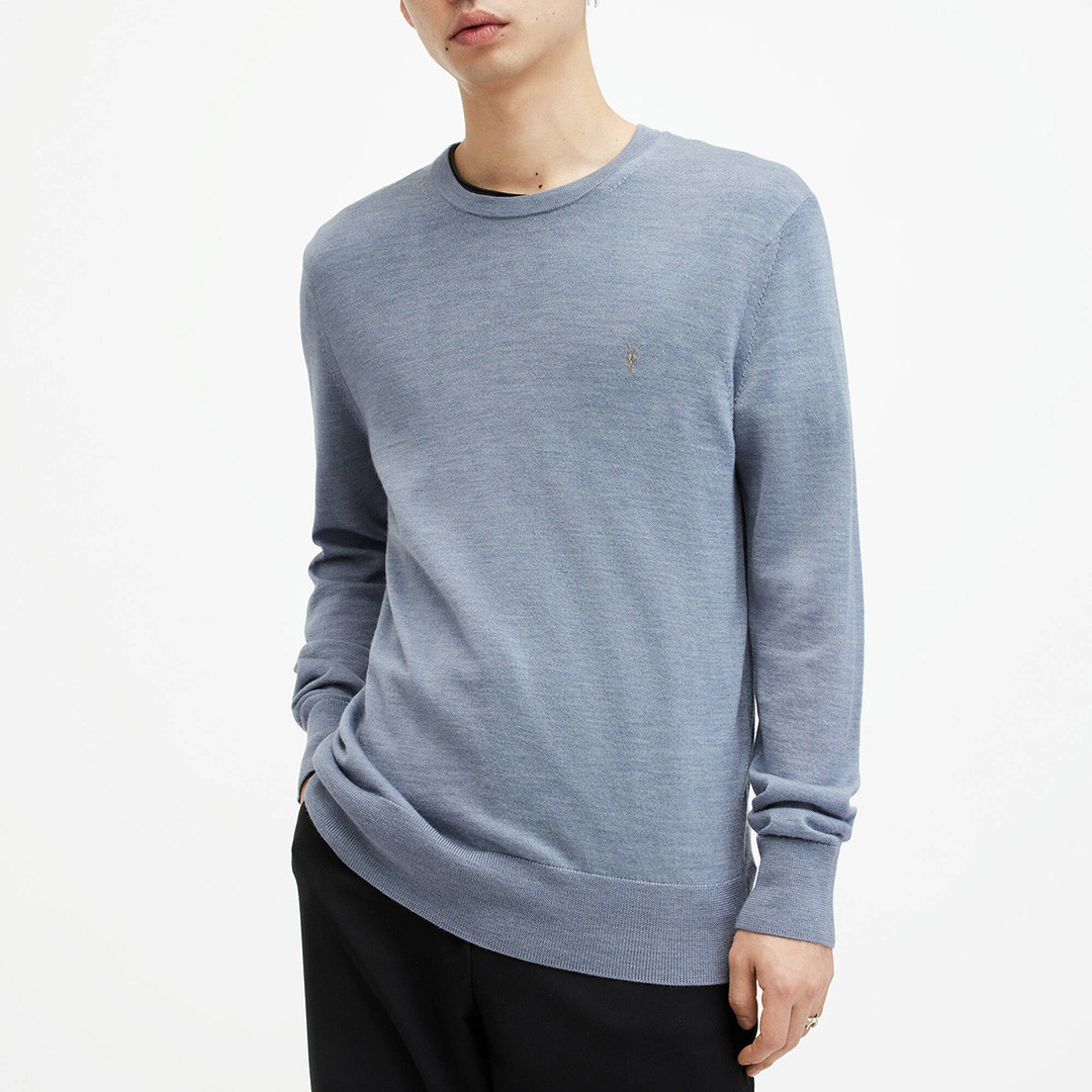 Blue Mode Merino Wool Crew Neck Jumper