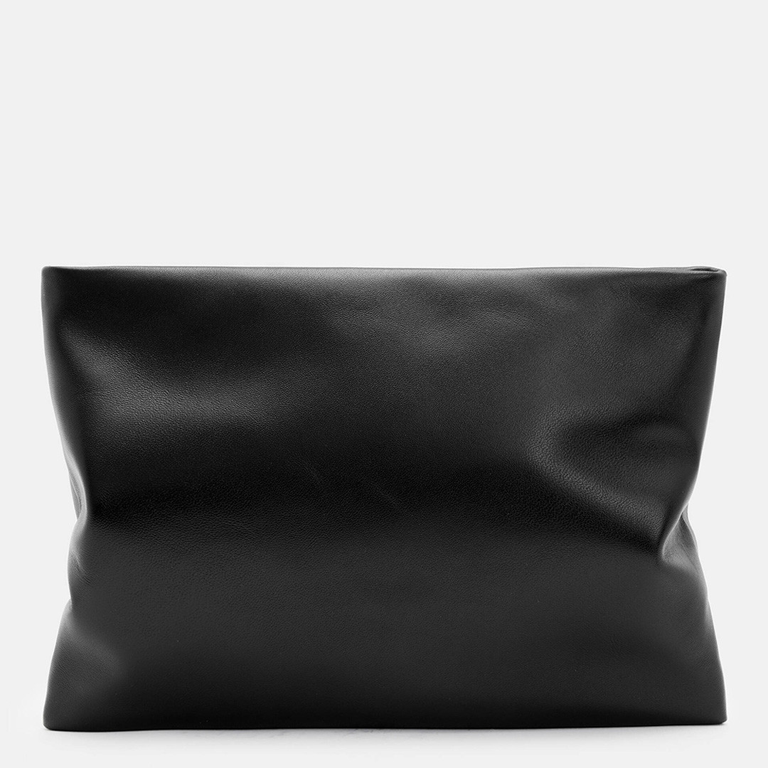 Black Bettina Leather Clutch Bag