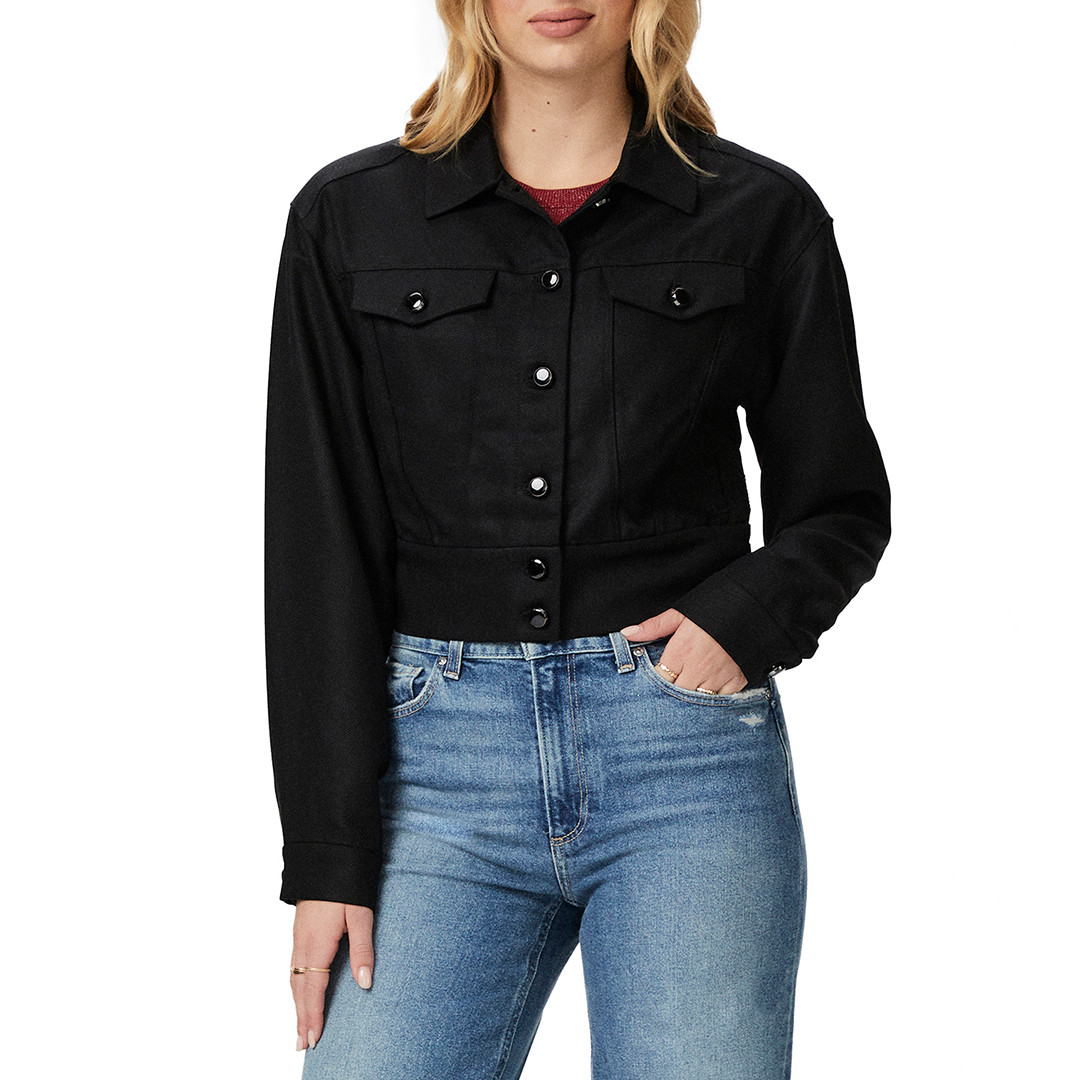 Black Bree Crop Utility Jacket