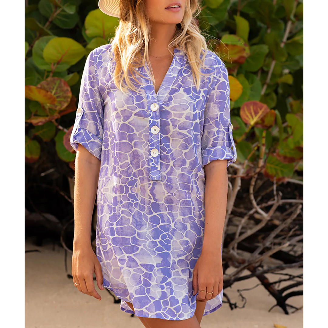 Lilac Pebbles Beach Shirt