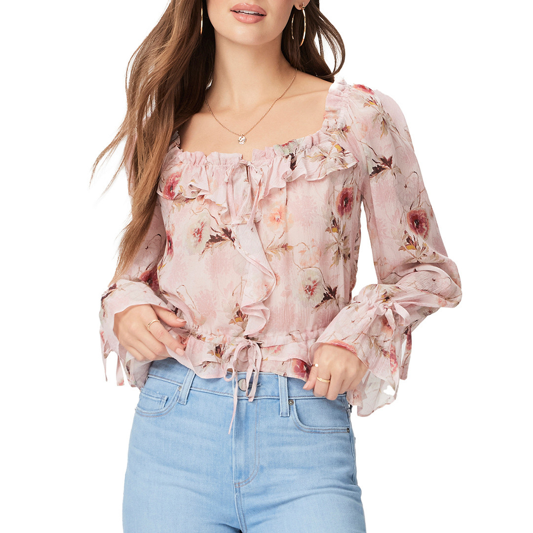 Blush Pink Printed Lanea Blouse