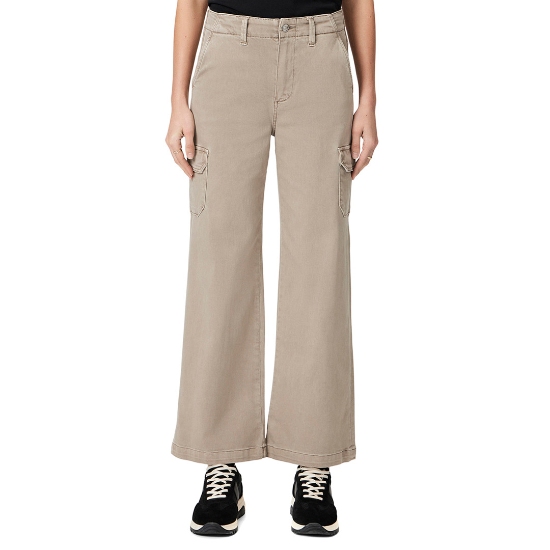 Taupe Carly Cargo Flare Trousers