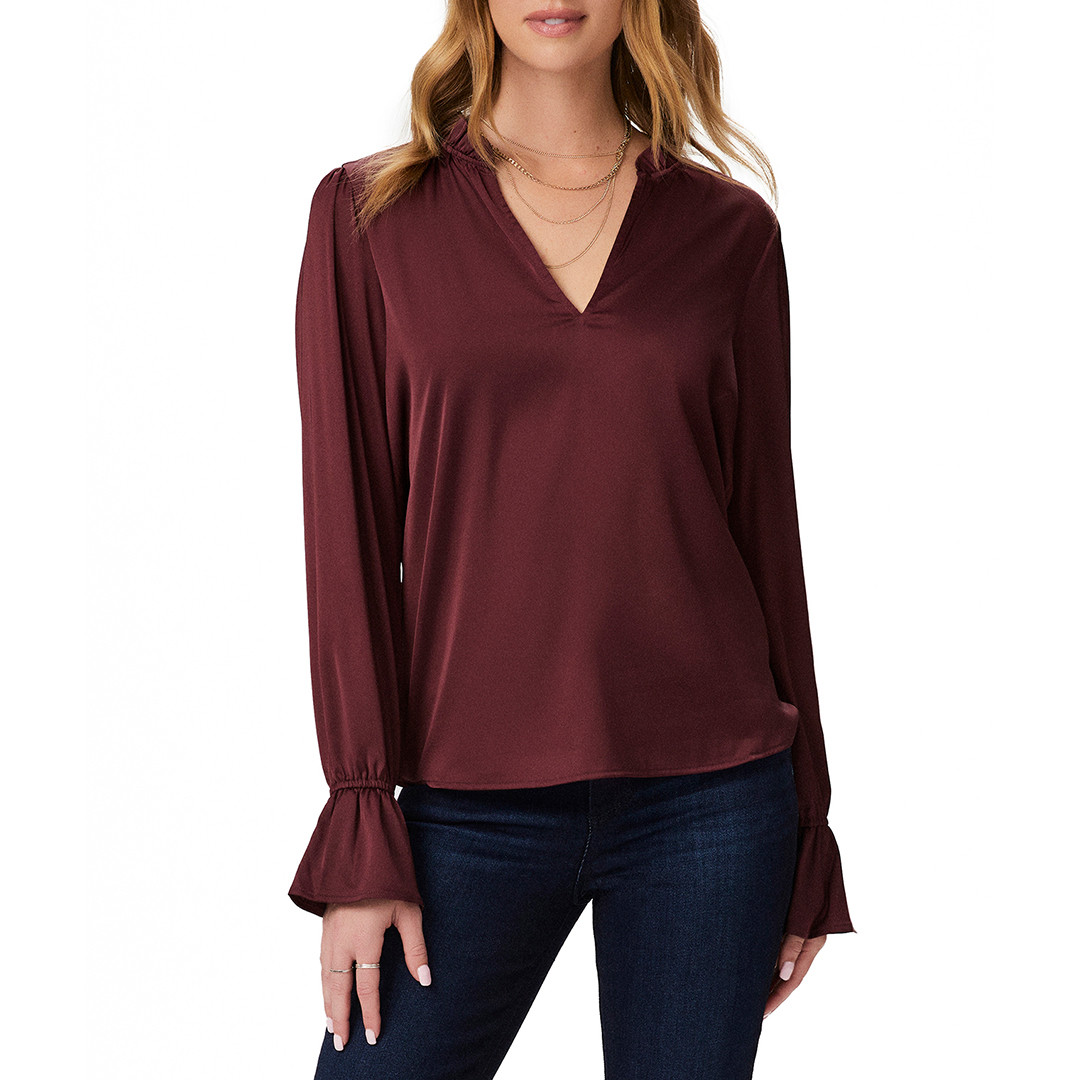 Burgundy Laurin Relaxed Blouse