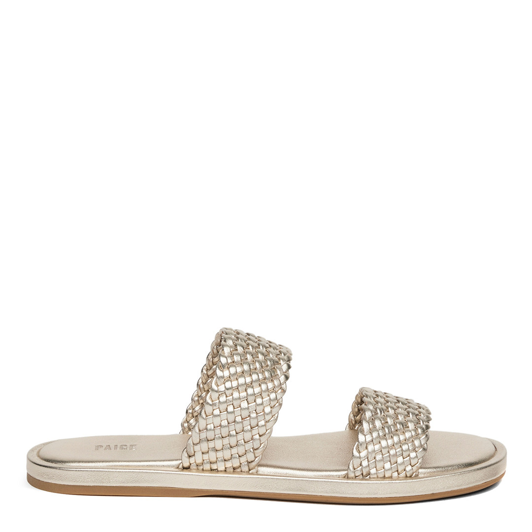 White Gold Dakota Flat Sandal