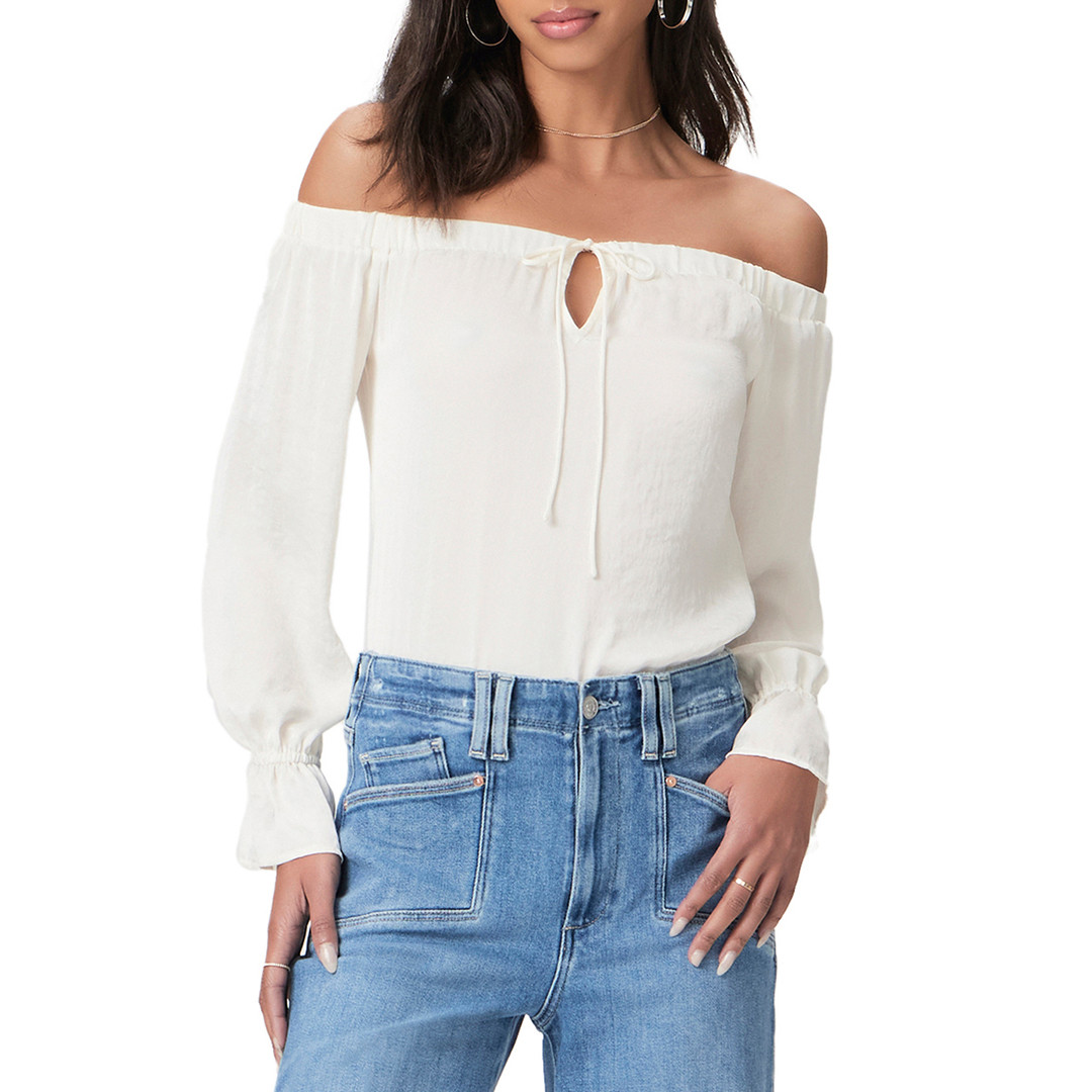 Ivory Ayanna Keyhole Bardot Blouse